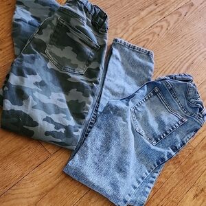 Camo and Denim Pants Set